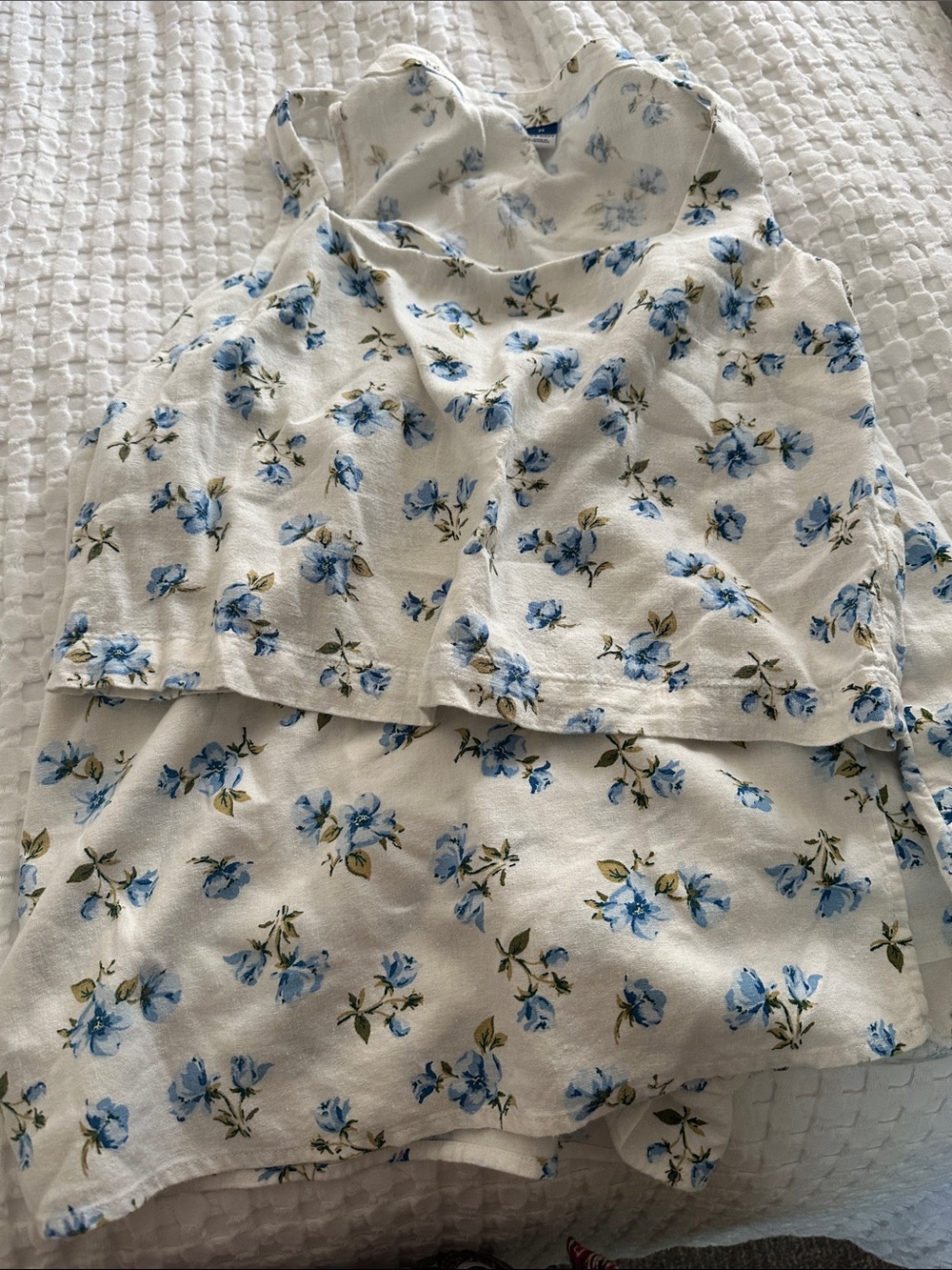Old navy top and skirt set- Blue Flower Print